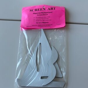 White Sailboat Screen Art Decor Magnets